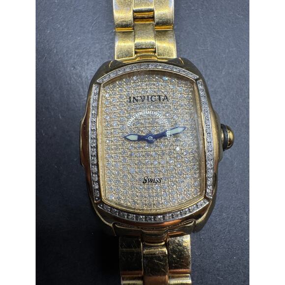 Invicta Lupah Swiss Diamond Stainless Steel Gold Tone Ladies Watch 2823 28.7mm - Picture 1 of 13